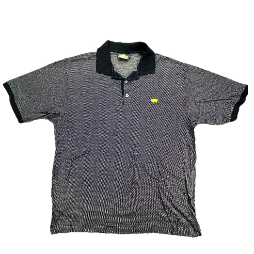 Masters Golf Polo Shirt Men's Large Blue White Italy Clubhouse Collection